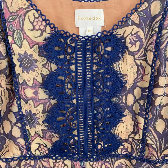 * NWOT FoxieDox Anthropologie High-Low Maxi Dress Size Medium Sheer Mini - Picture 6 of 13